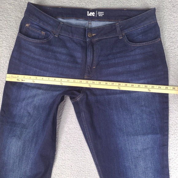 Lee Jeans‎ Women's 22 W Blue Regular Fit Straight Leg High Rise Dark 42x27 - Picture 16 of 16